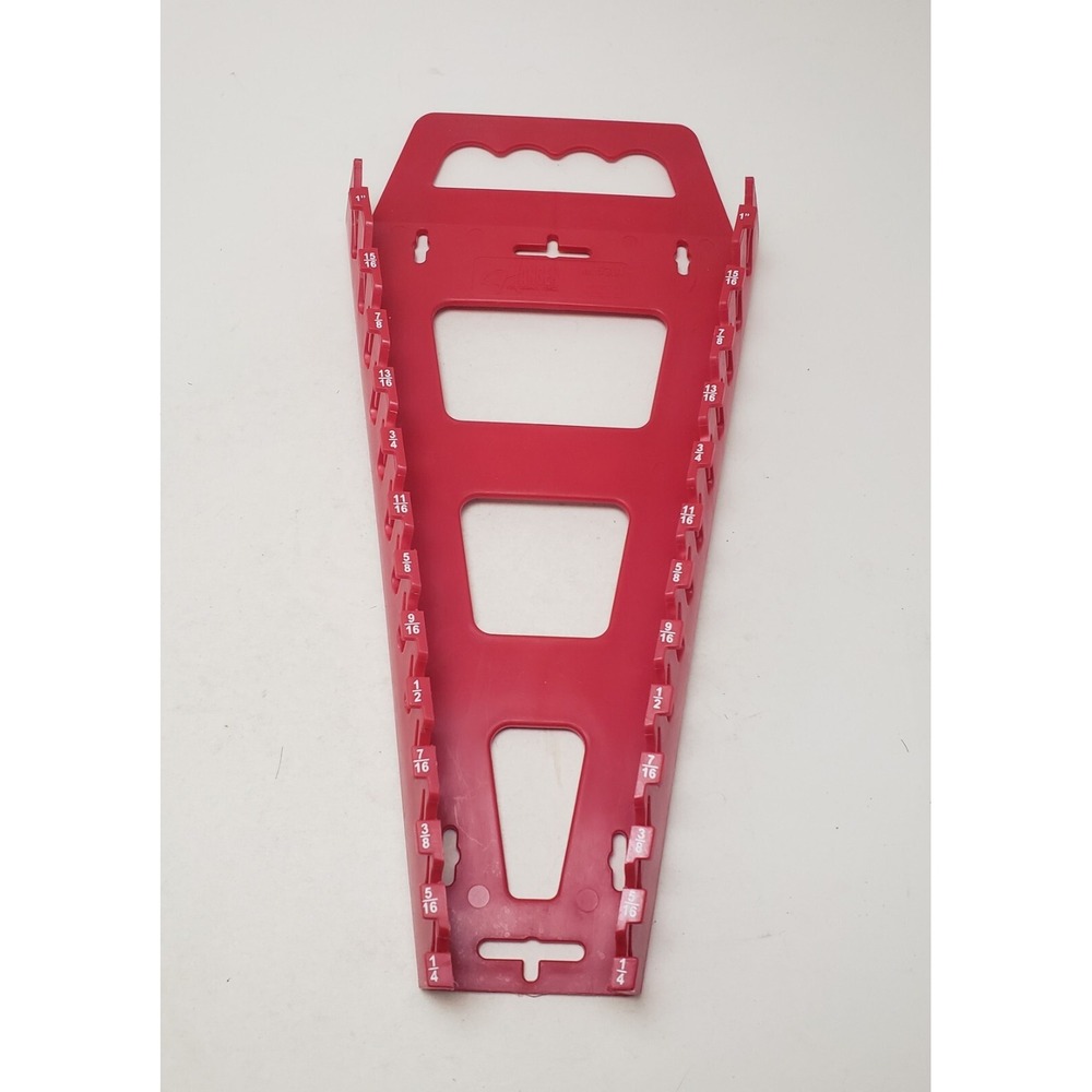 Hansen "Quik-Pik" 13 Slot SAE Wrench Rack / Holder Made In USA #5301 Red